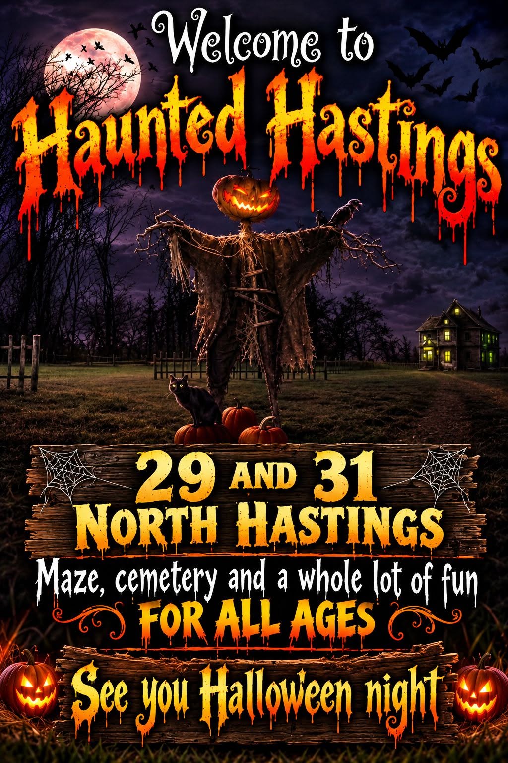 Haunted Hastings Marmora Maze, Cemetery Poster