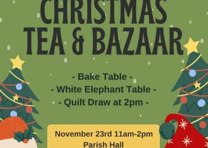 Christmas Tea and Bazaar Poster