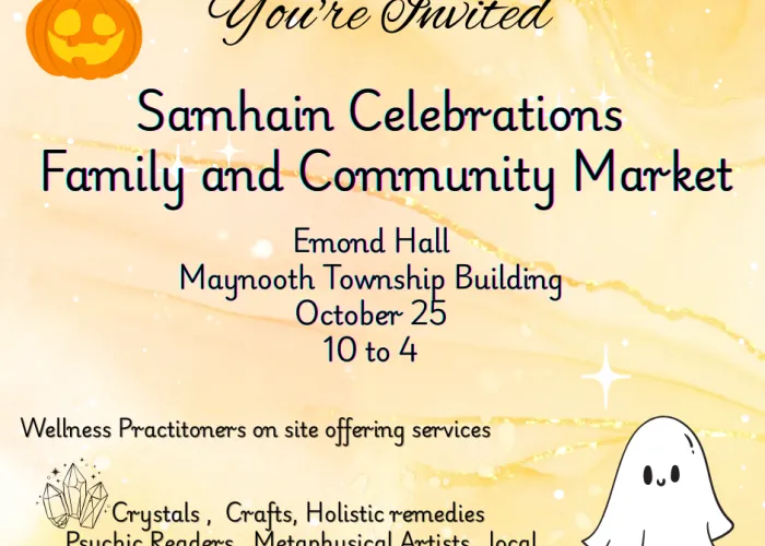 community event image for a samhain celebration market