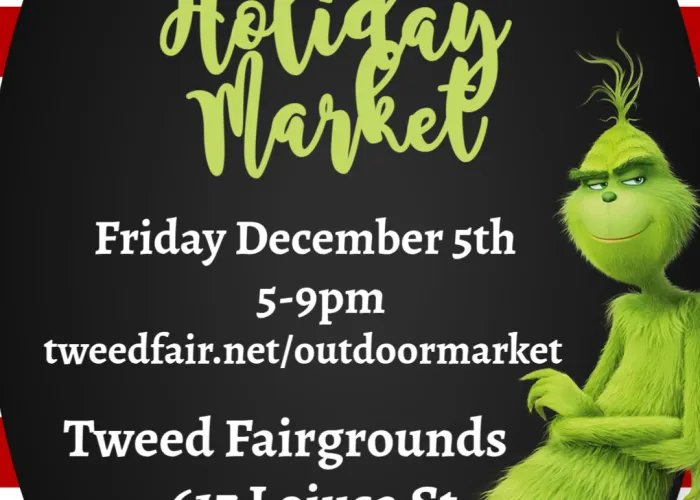 Tweed outdoor market event details poster