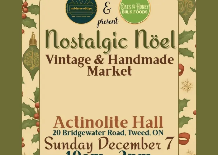 event poster for holiday market