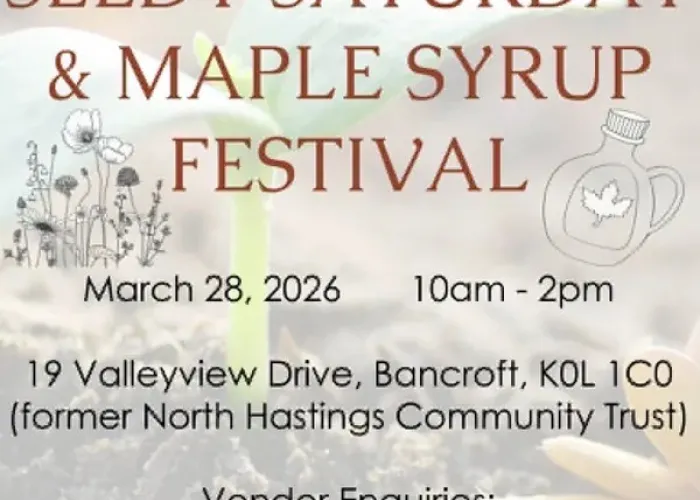 Seedy Saturday & Maple Syrup Festival event details poster
