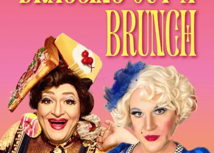 Two drag performers, name of event