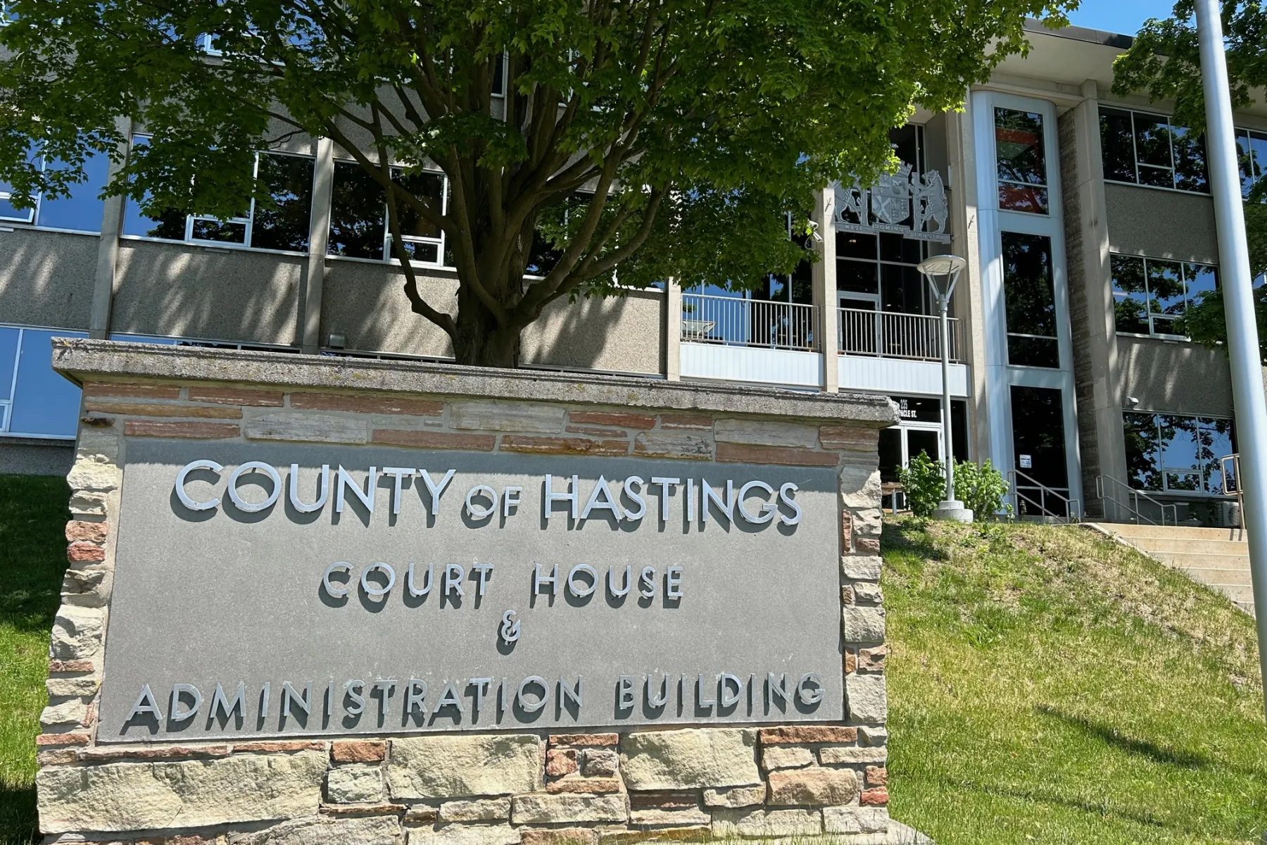 Front entrance to the County of Hastings Administration Building
